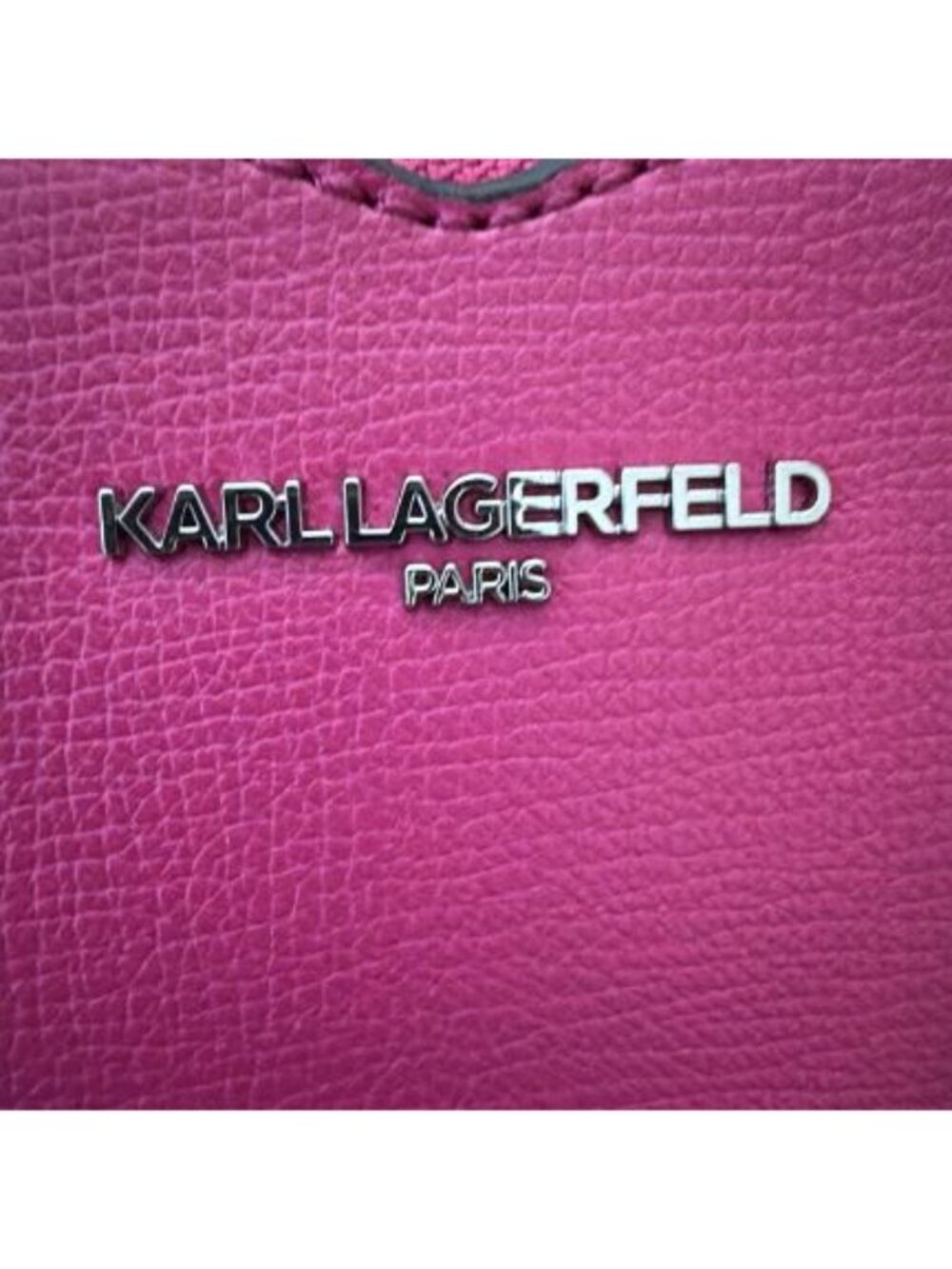 Karl Lagerfeld Paris Fuchsia Pink Key Ring Coin Purse Charm (A39) - Picture 3 of 6